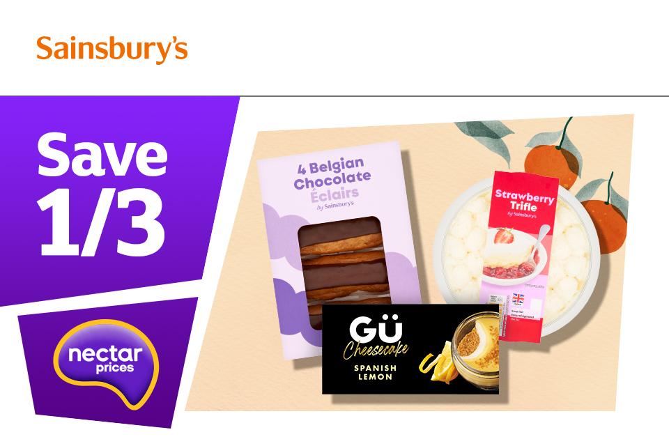 Save 1/3 desserts.