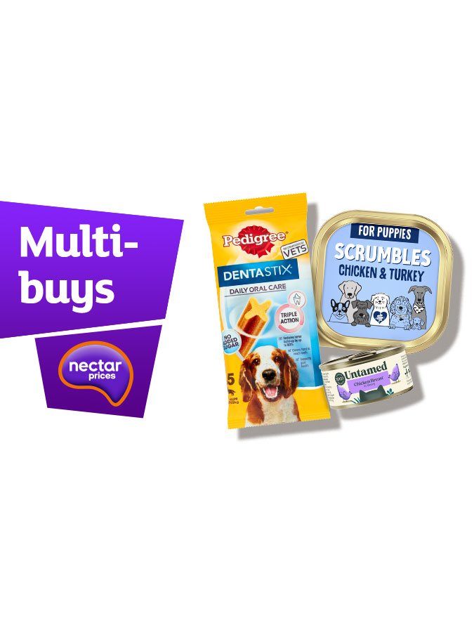 Multibuy deals on pet favourites.