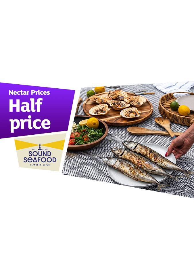 50% off Wild, British fish.