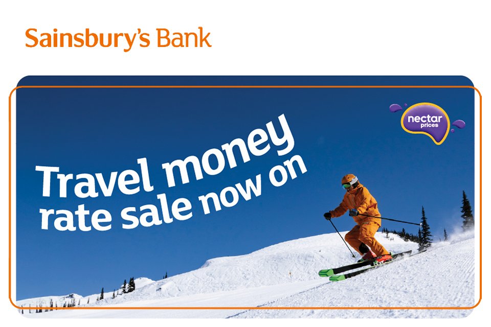 Sainsbury's Bank Travel Money Rate Sale.