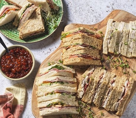 platter of sandwiches 