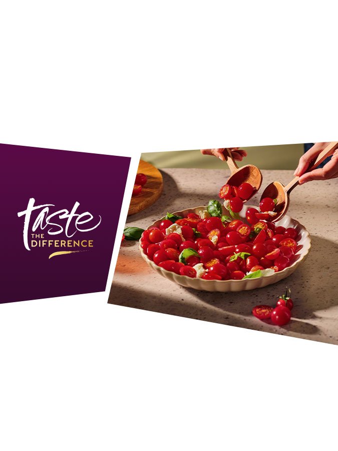Taste the Difference Vittoria Cherry Vine Tomatoes.