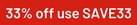 Value codeSAVE33