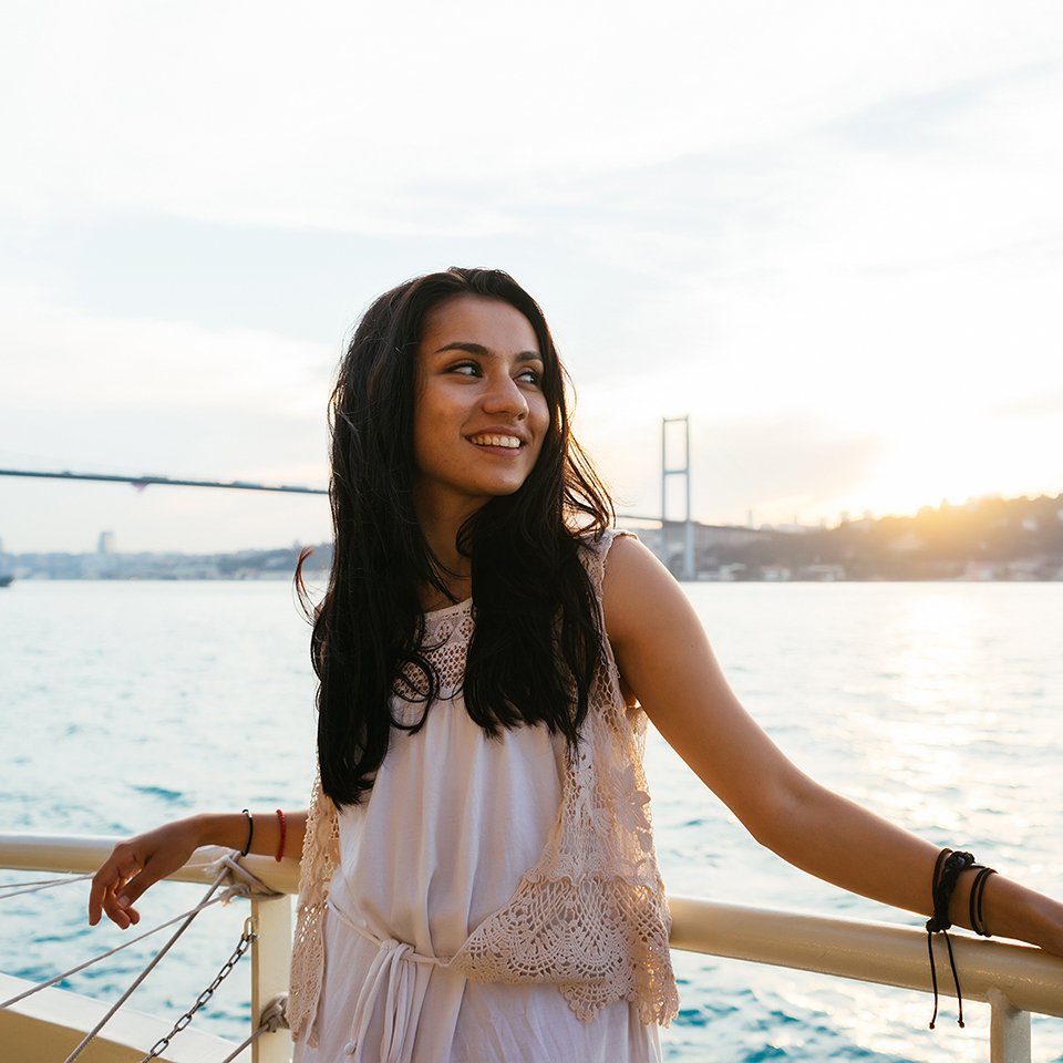 Woman travelling