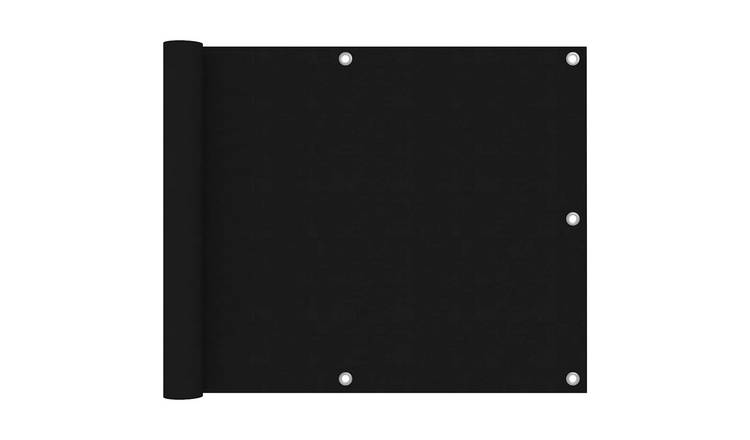 Walplus Polyester Oxford Balcony Screen - Black - 75 x 600 cm