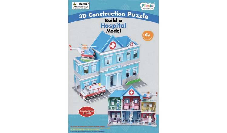 Fiesta Crafts 3D Construction Craft Hospital - 6 Years +