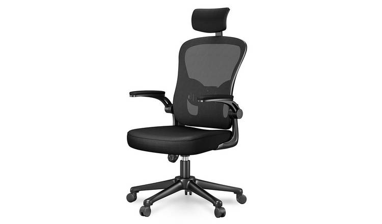 Rattantree Ergonomic Office Chair Adjustable Headrest Lumbar Support - Black