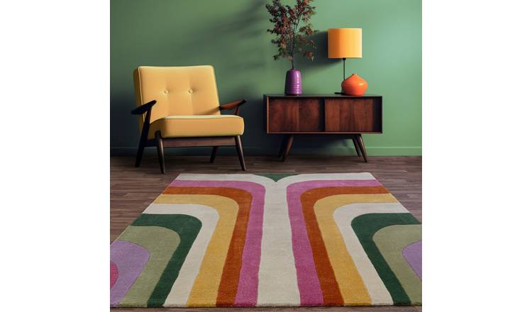 Mega Flooring Pink Handmade Abstract Rug - 200 x 290cm