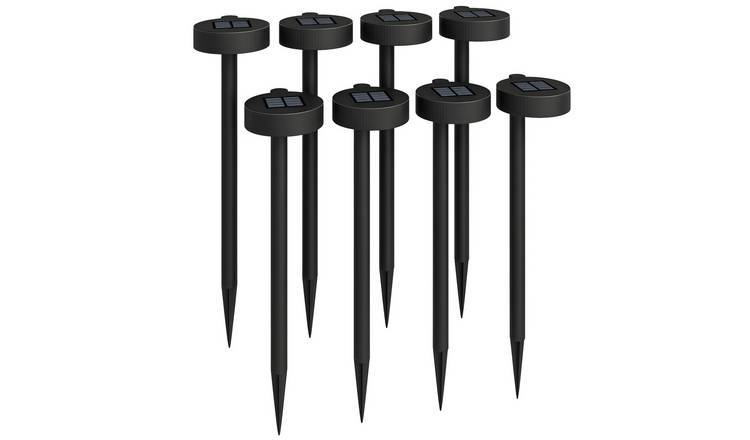 Outsunny Waterproof Plastic Outdoor Garden Solar Light for Path - Black