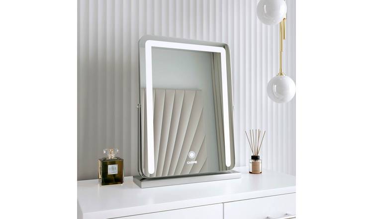 CARME Home Mia Frameless Touch Sensor LED Mirror With Lights - Silver