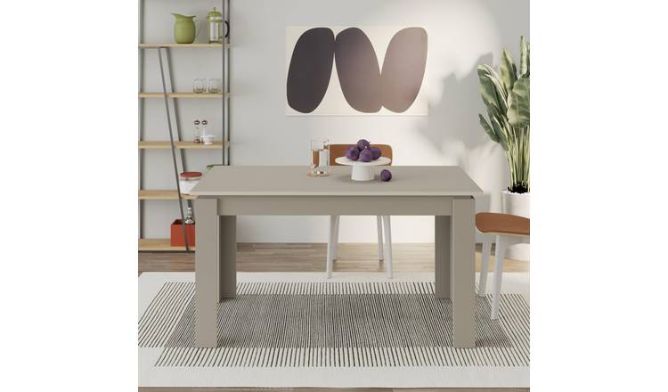 Decortie Tolmen Wood-Effect Extendable Dining Table - Sandstone