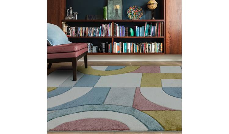 Mega Flooring Multi Modern Geometric Rug - 120 x 170cm