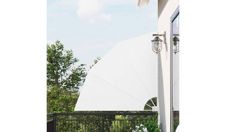 Walplus Polyester Balcony Screen - White - 140 x 140 cm