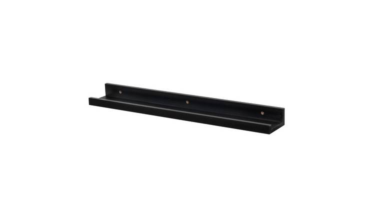 Harbour Housewares Floating Picture Ledge Shelves - Black