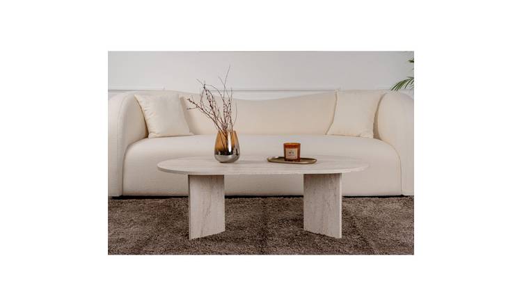 Decortie Sable Melamine Particleboard Coffee Table - Stone