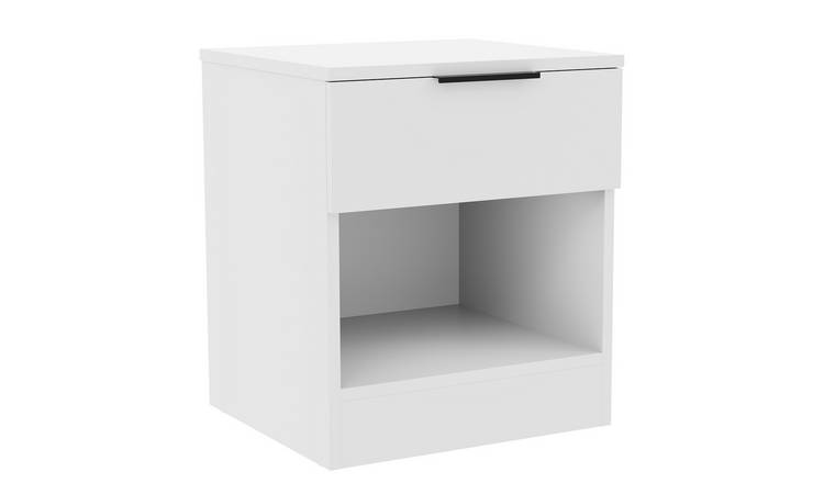 Vida Designs Trega 1 Drawer Bedside Chest - White