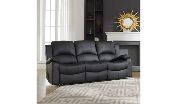 Artemis Home Glendale 3 Seat Electric Reclining Sofa - Black