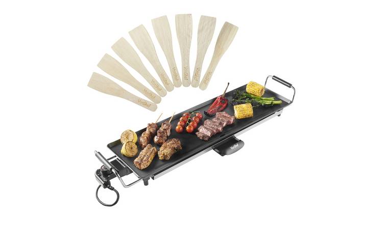 VonShef XL 2000W 70x23cm Non-Stick Teppanyaki Grill - 8 Spatulas