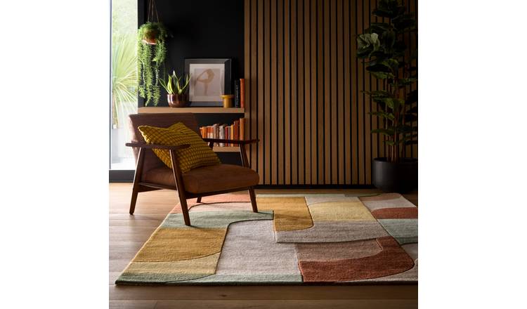 Mega Flooring Beige Modern Geometric Rug - 160 x 230cm