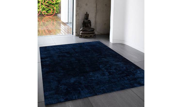 Mega Flooring Blue Modern Plain Rug - 200 x 290cm