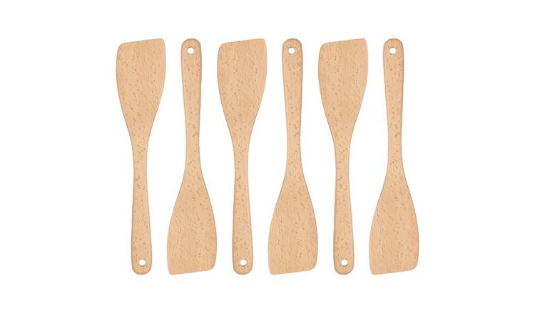 Argon Tableware Wooden Spatulas - Pack of 6
