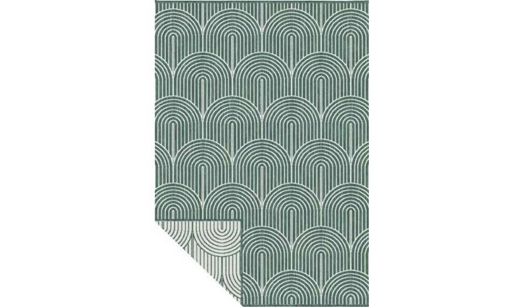 Hanse Home Green Indoor Outdoor Pangli Reversible Flatweave Rug - 80 x 150cm