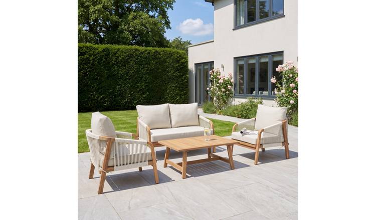 Artemis Home Andria 4-Seat Rope Garden Lounge Set - Beige