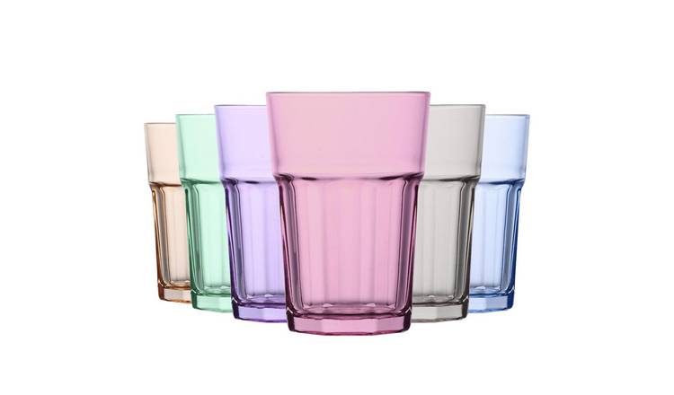LAV Aras Coloured Highball Glasses - 365ml - 6 Colours - Pack of 12