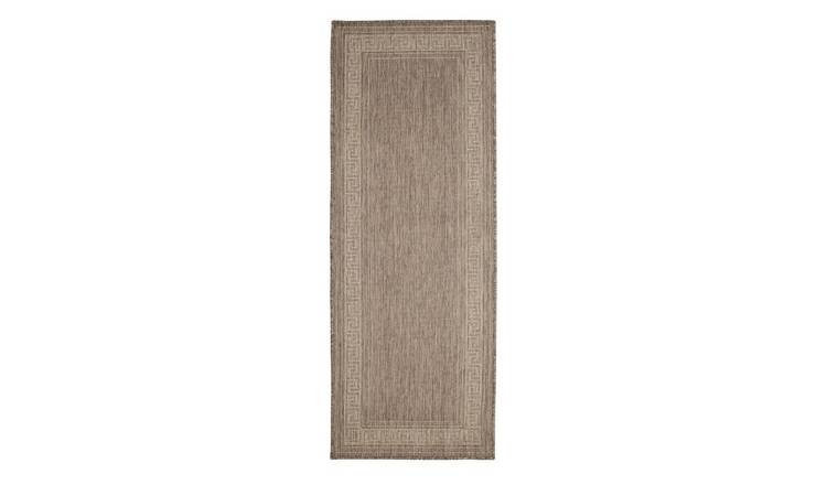 Mega Flooring Beige Modern Bordered Runner - 60 x 230cm