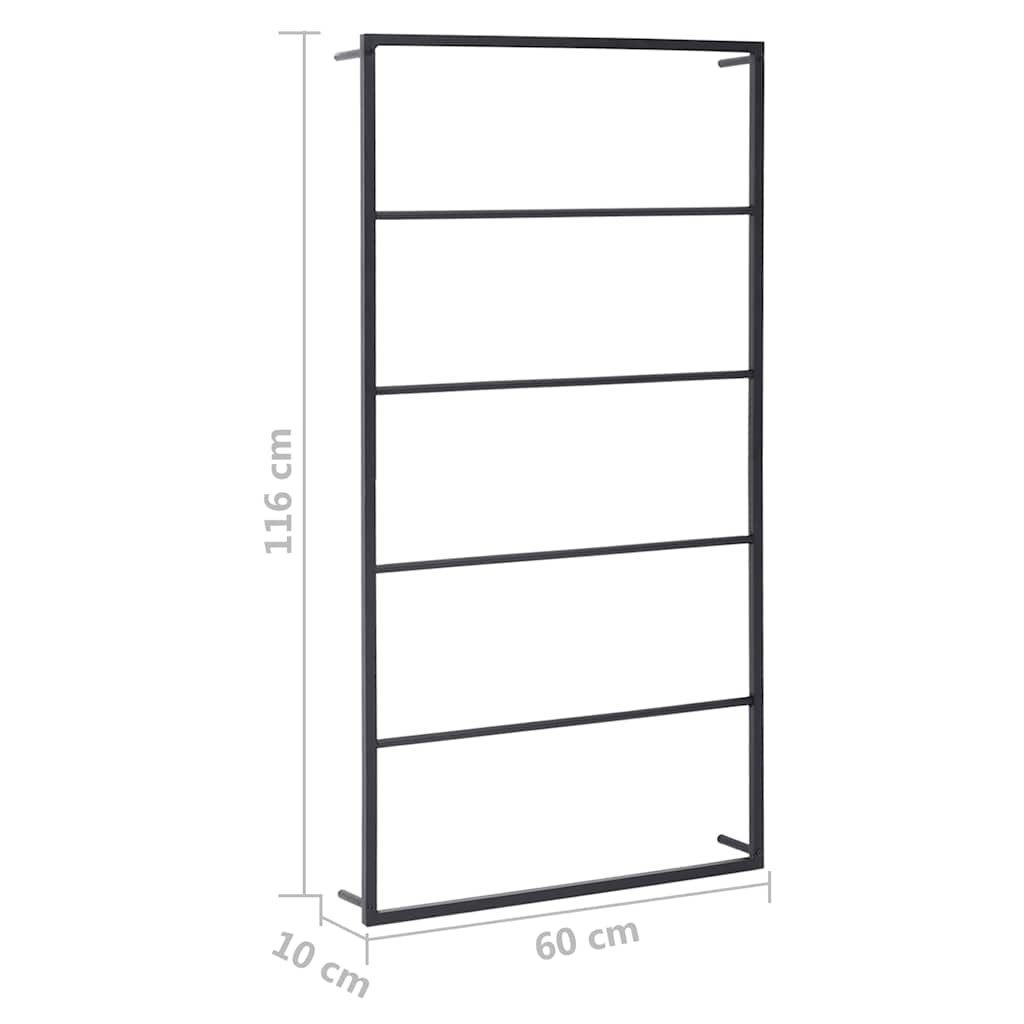 Walplus Steel Towel Rack - Black - 60 x 10 x 116 cm - Image 6