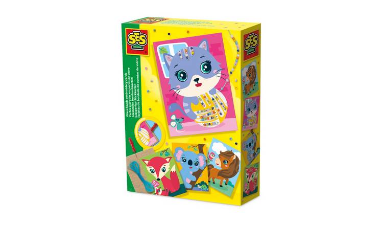 SES Creative Glass Beads Embroidery Cards Craft Set