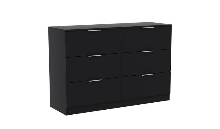 Vida Designs Trega 6 Drawer Chest - Black