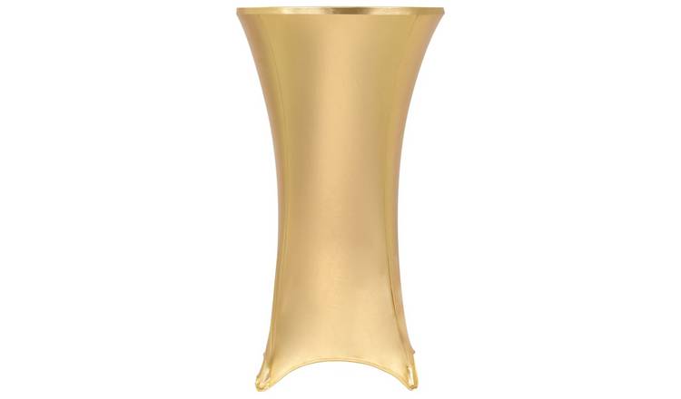 Walplus Pack of 2 Polyester Table Covers Stretch - Gold - 70 cm