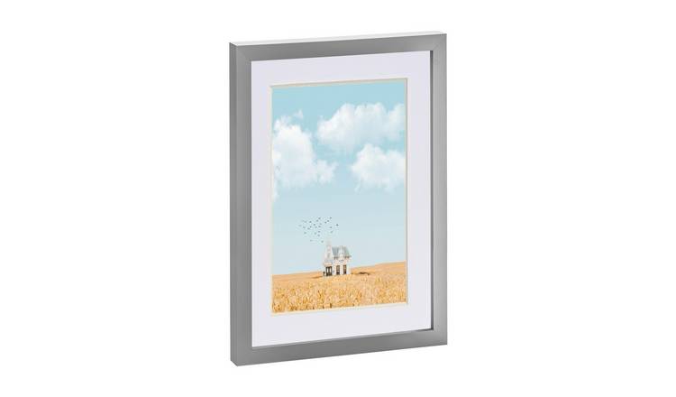 Nicola Spring Photo Frame - 8 x 12" with A5 Mount - Grey/White