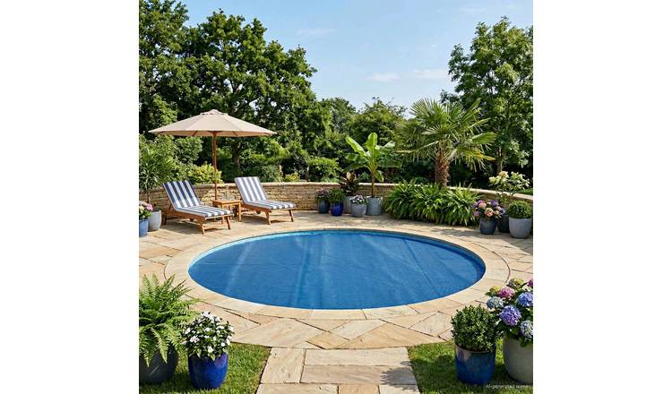 Walplus Round Polyethylene Solar Pool Cover - Blue - 300 cm