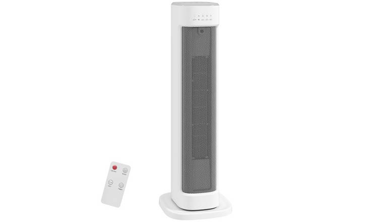 HOMCOM Ceramic Space Heater with Fan and 3 Heat Settings - White