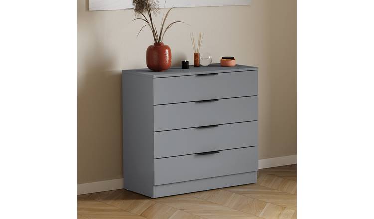 Vida Designs Trega 4 Drawer Chest - Grey