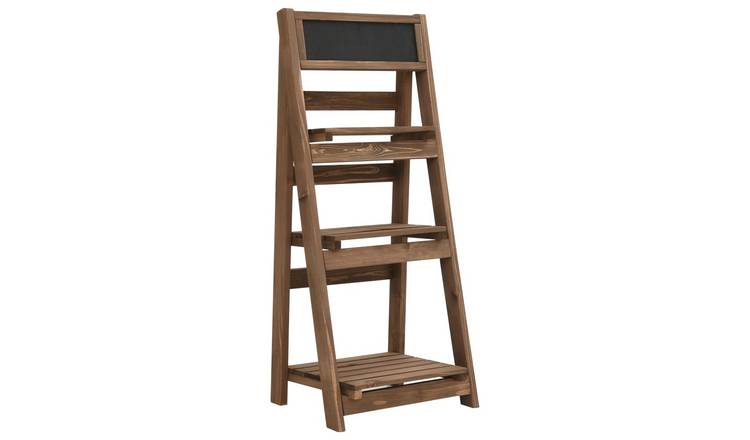 Walplus 3-Tier Solid Fir Wood Plant Stand - 40 x 30 x 90 cm