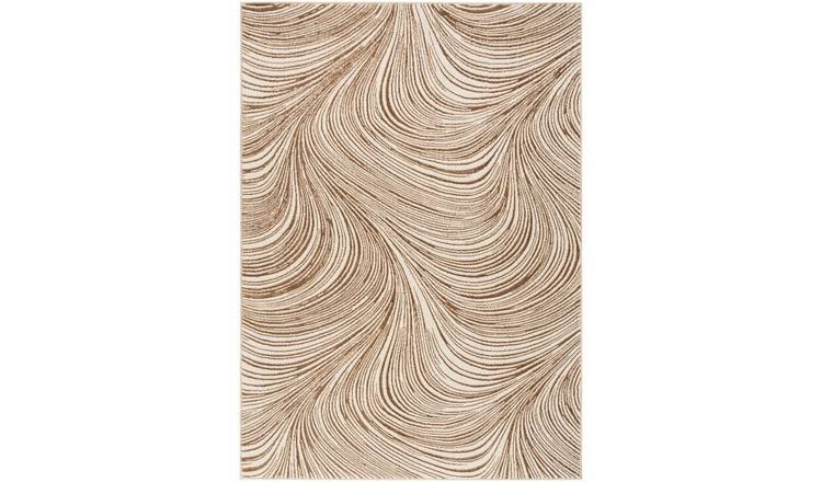 Mega Flooring Beige Modern Abstract Rug - 119 x 180cm
