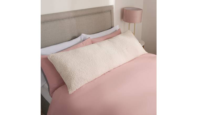 OHS Teddy Fleece Bolster Pillow - Cream