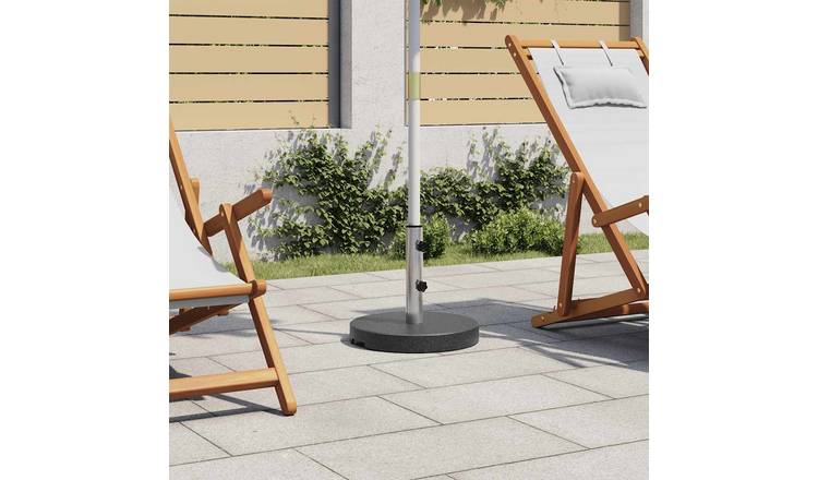 Walplus Stainless Steel Parasol Base Granite and 20 kg - Black