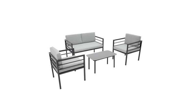 Furniture Online Rhodes 4 Seater Garden Furniture Set - Grey