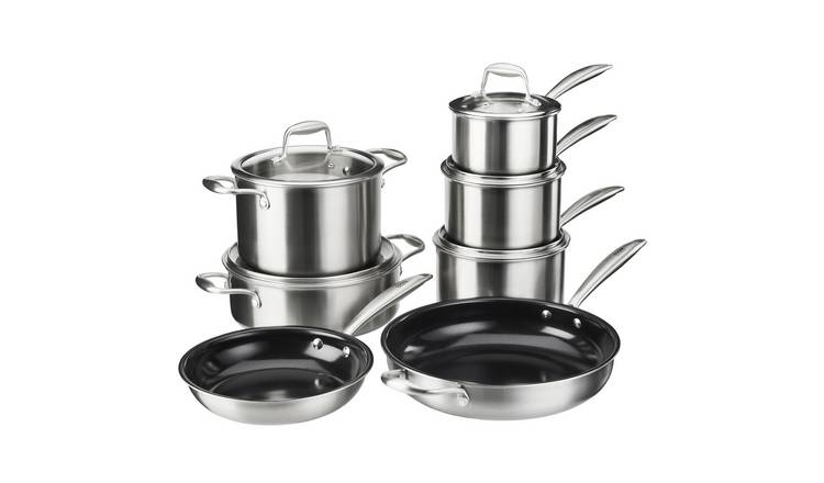 Cooks Professional Tri-Ply 7 Piece Cookware Set