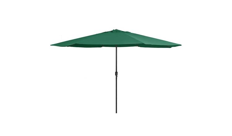 Walplus Polyester Garden Parasol - Green - 390 x 247 cm