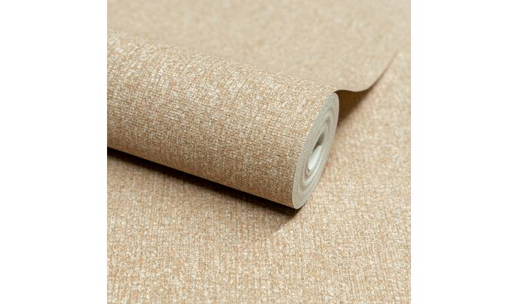 Grandeco Boutique Monroy Semi Plain Embossed Wallpaper - Sand