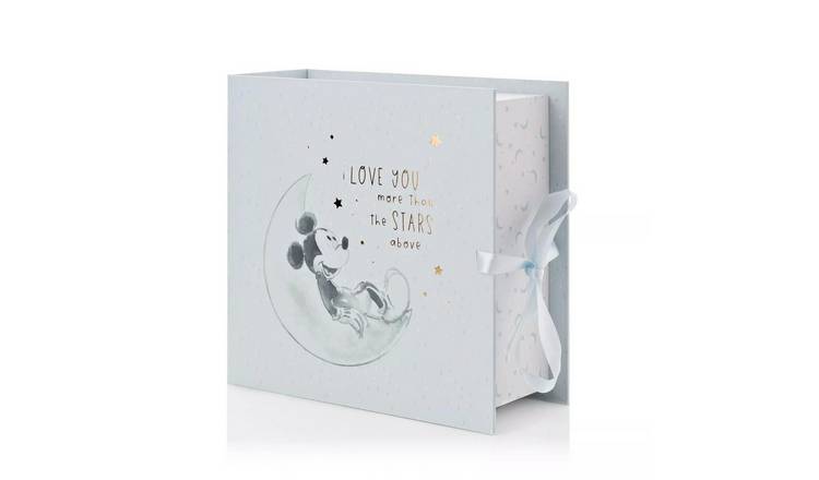 Disney Mickey Mouse Baby Keepsake Box Moon and Stars Blue