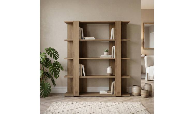 Decortie Tita Particleboard Bookcase - Dark Oak