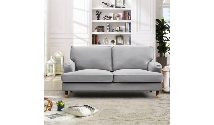 Artemis Home Woodbury 2 Seat Velvet Fabric Sofa - Grey