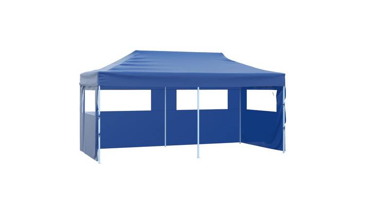 Walplus 3 x 6 m Professional Steel Folding Party Tent with 4 Sidewalls - Blue