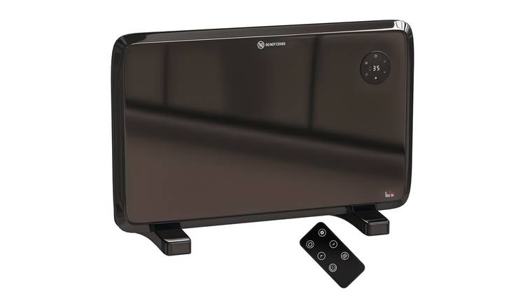 HOMCOM 1200W Wall Mounted Electric Heater with LED Display - Black